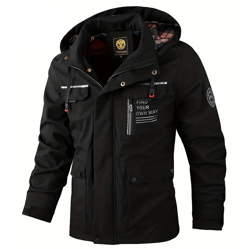 Chaqueta Masculina Con Capucha Antiviento Otoño Vanthea